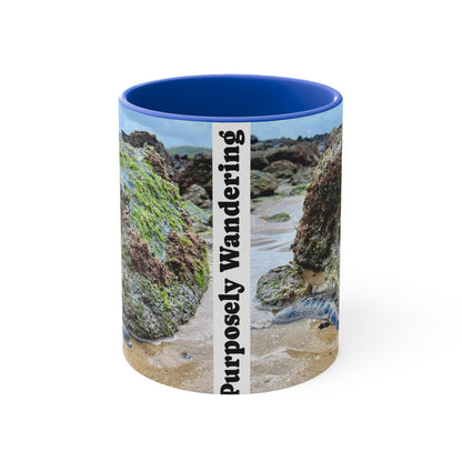 Purposefully Wandering Colorful Accent Mug - 11oz Beach Inspired Coffee Cup