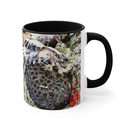 Purposely Wandering Coral Accent Mug - 11oz Colorful Coffee Cup