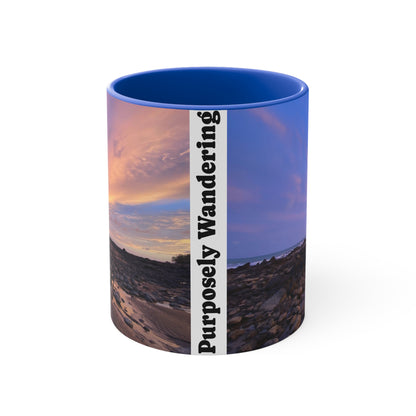 Colorful Accent Mug - Purposefully Wandering Design - Perfect for Nature Lovers