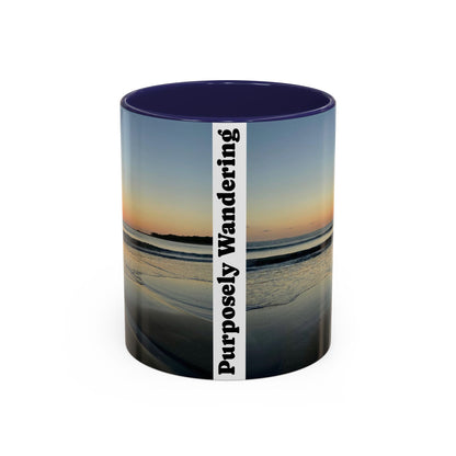 Inspirational Sunrise Coffee Mug - "Purposely Wandering" - 11oz & 15oz