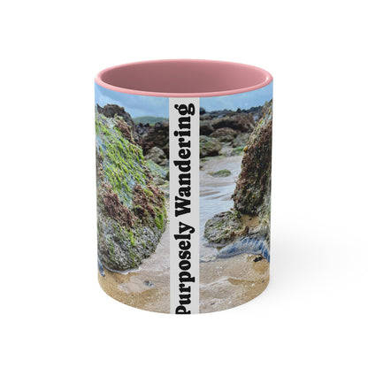 Purposefully Wandering Colorful Accent Mug - 11oz Beach Inspired Coffee Cup
