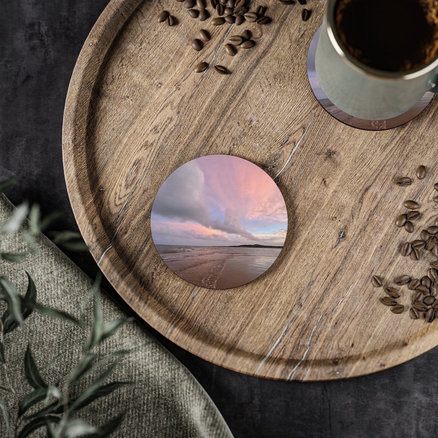 Beach Sunset Coasters - Set of 4 | Perfect for Home Decor & Gift Giving