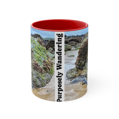 Purposefully Wandering Colorful Accent Mug - 11oz Beach Inspired Coffee Cup