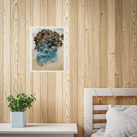 Coastal Serenity Unframed Poster - Ocean Rock Art Print for Beach Lovers