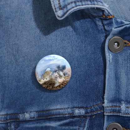 “Beautifully broken” Custom Pin Buttons