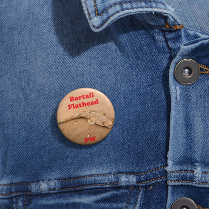 Fishing- Bartail Flathead Pin Button