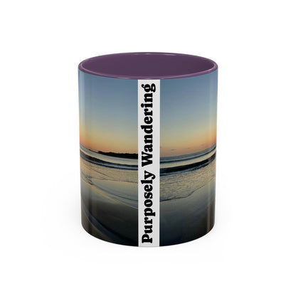 Inspirational Sunrise Coffee Mug - "Purposely Wandering" - 11oz & 15oz