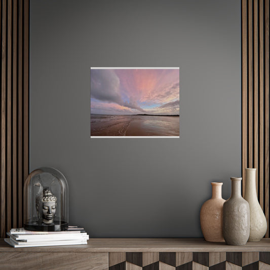 Serene Beach Sunset Unframed Poster - Ideal for Home Decor and Relaxation