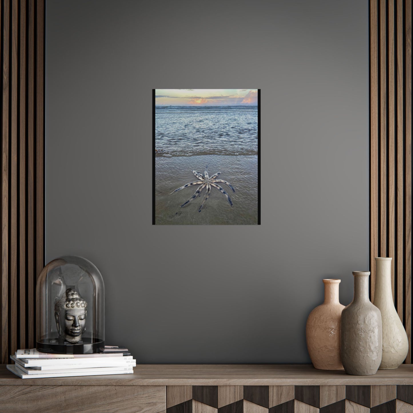 Ocean-Inspired Unframed Poster - Serene Rare Starfish Beach Art for Coastal Decor