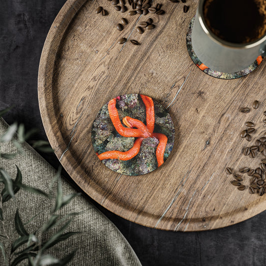Ocean Life Coasters - Vibrant Coral Reef Design
