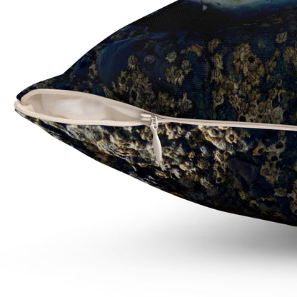 Nautilus Sea Life Square Pillow - Ocean-Inspired Home Decor
