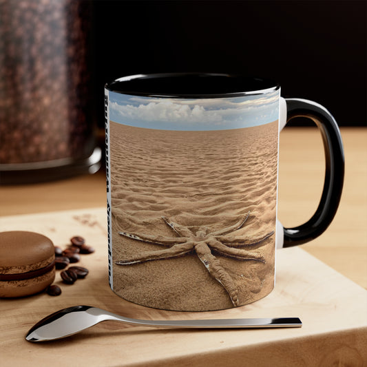 Purposely Wandering 11oz Colorful Accent Mug - Beach Vibes for Adventure Lovers