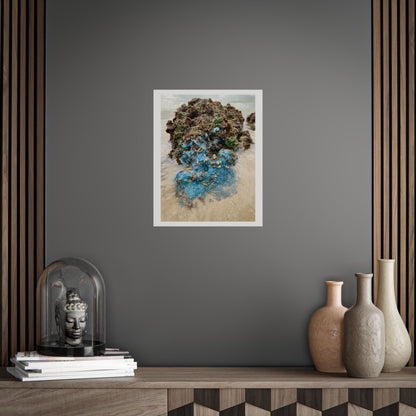 Coastal Serenity Unframed Poster - Ocean Rock Art Print for Beach Lovers