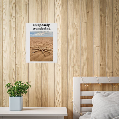 Purposeful Wandering Unframed Poster - Minimalist Wall Art for Beach Vibes